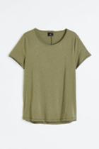 H & M - Roll-edge T-shirt - Green