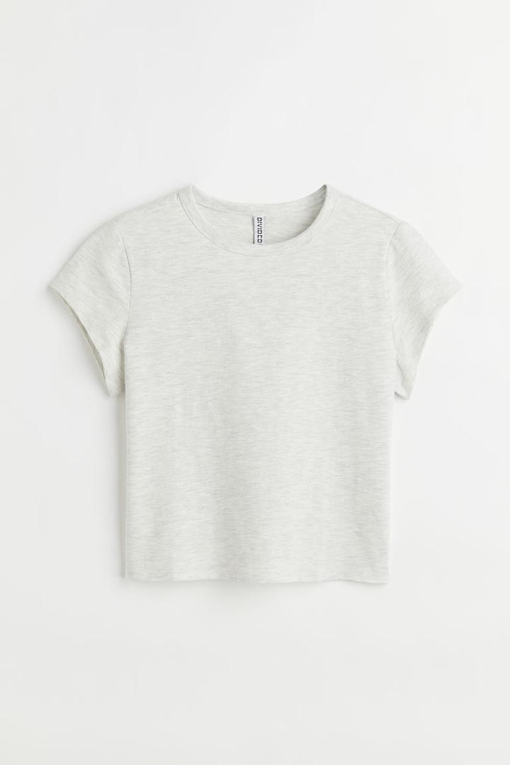 H & M - Cotton Jersey T-shirt - Gray