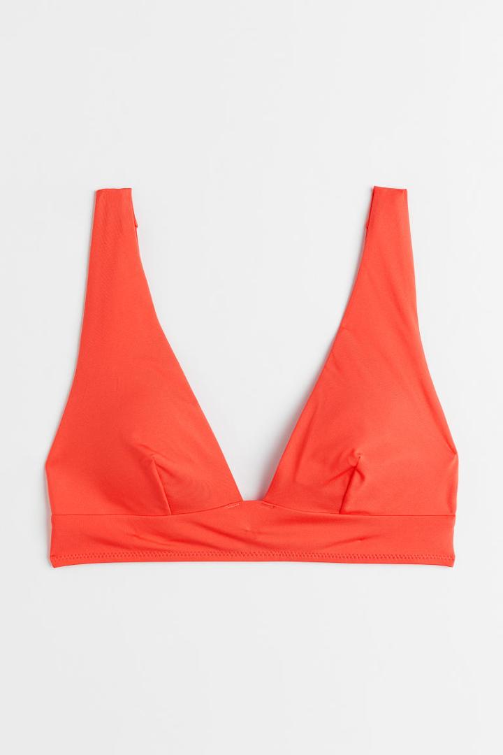 H & M - Padded Bikini Top - Red