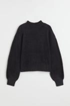 H & M - Fluffy Sweater - Black