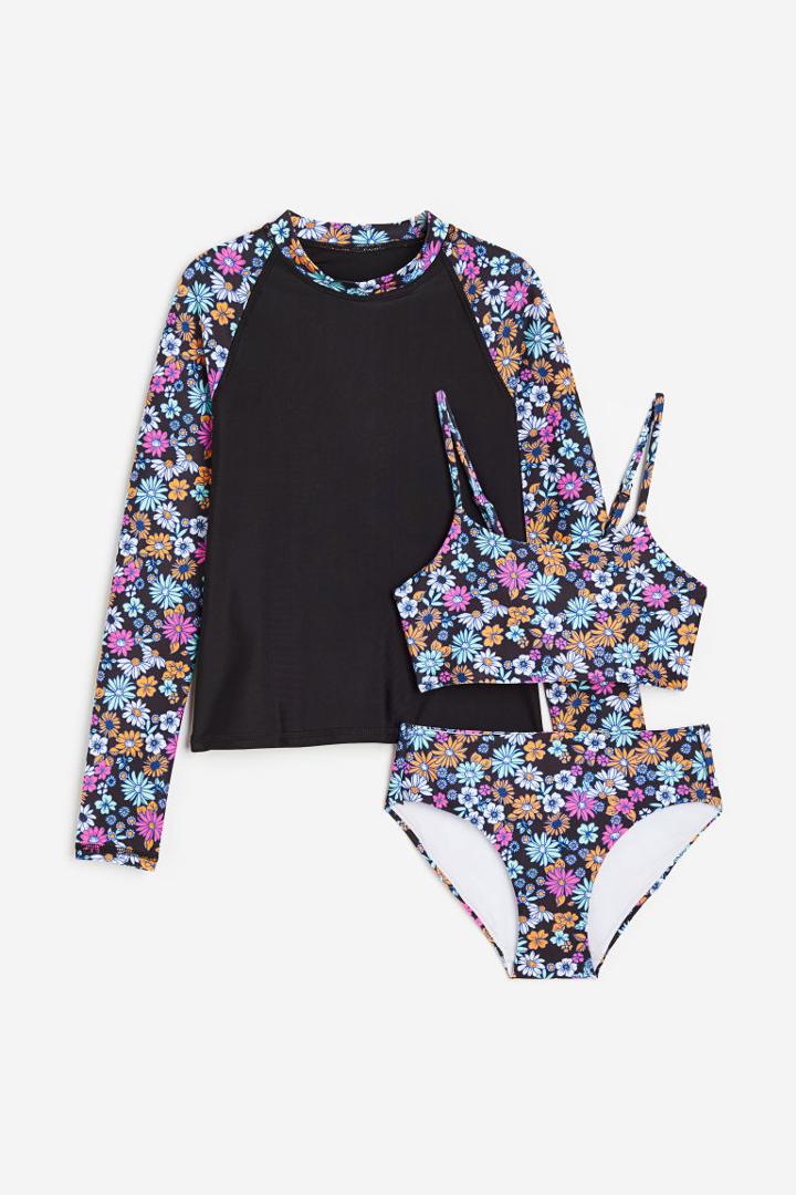 H & M - 3-piece Swim Set - Black