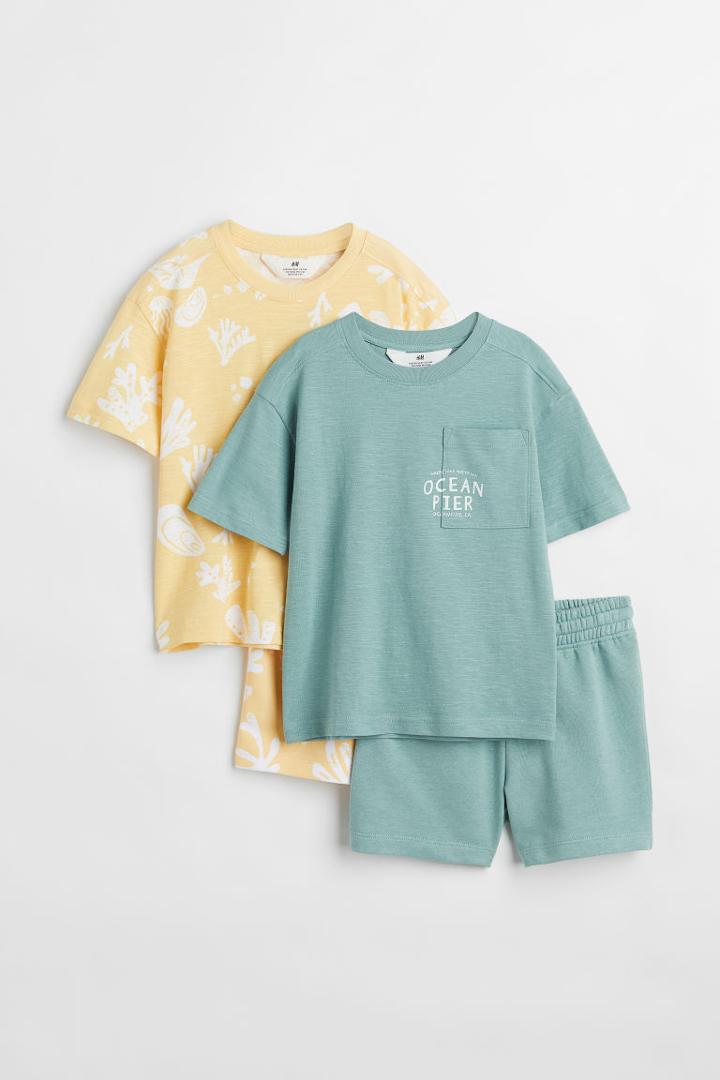 H & M - 4-piece Set - Turquoise