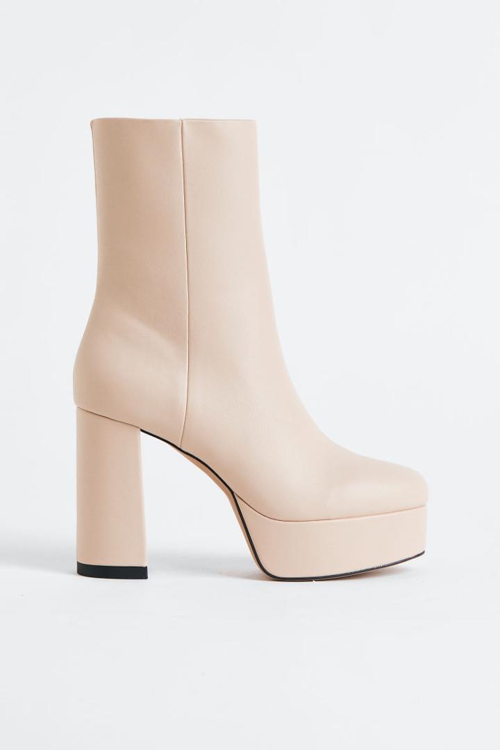 H & M - Platform Boots - Beige