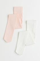H & M - 2-pack Fine-knit Tights - White