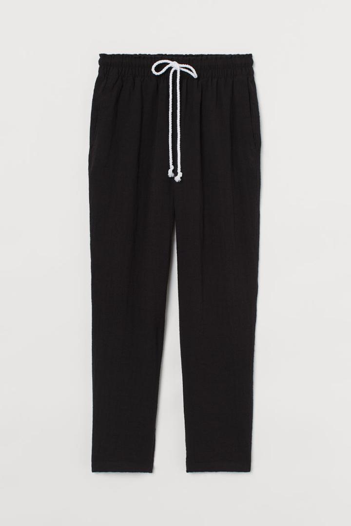 H & M - Pull-on Viscose-blend Pants - Black