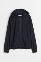 H & M - Terry Hooded Jacket - Blue