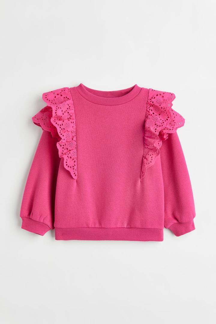 H & M - Oversized Sweatshirt - Pink