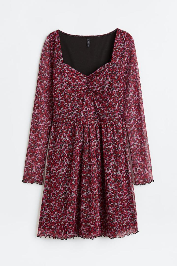 H & M - Mesh Dress - Red