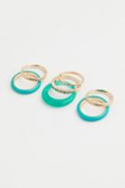 H & M - 7-pack Rings - Turquoise