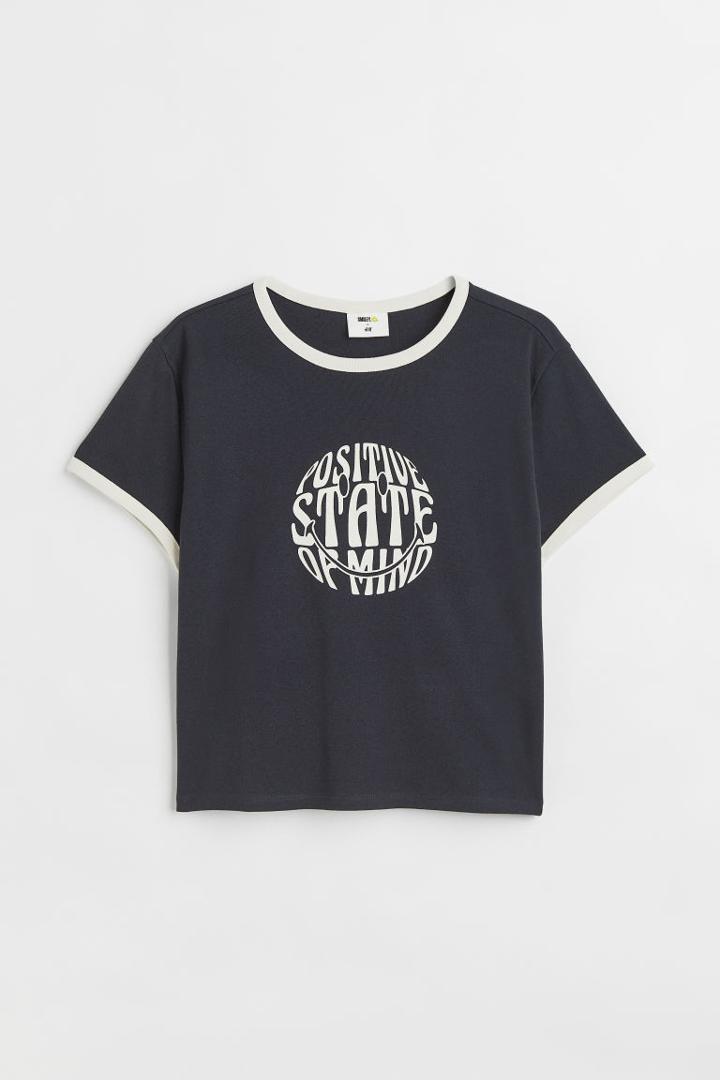 H & M - H & M+ Printed T-shirt - Black