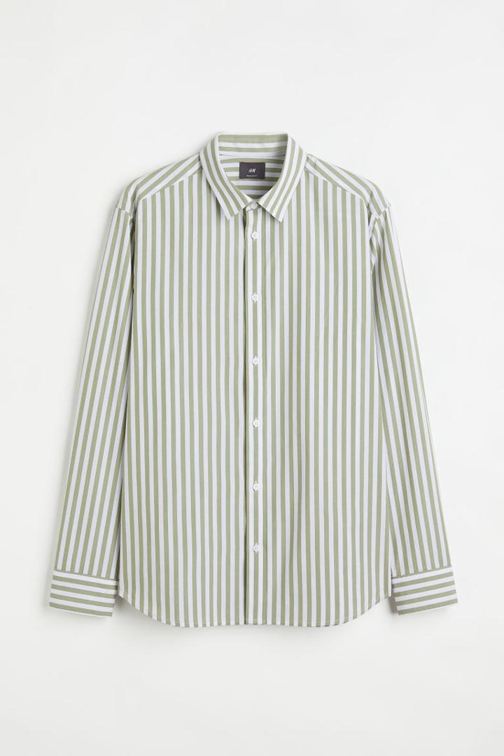 H & M - Regular Fit Shirt - Green