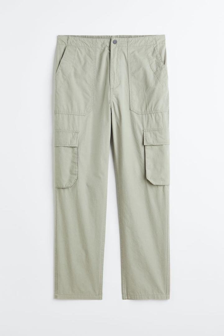 H & M - Regular Fit Cargo Pants - Green