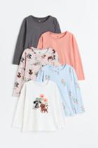 H & M - 5-pack Jersey Tops - White