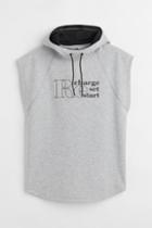 H & M - Relaxed Fit Fast-drying Sports Shirt - Gray