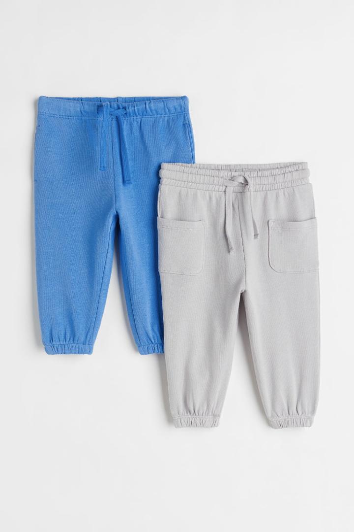 H & M - 2-pack Cotton Joggers - Blue