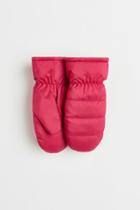 H & M - Water-repellent Padded Mittens - Pink