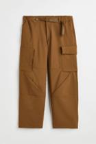 H & M - Loose Fit Water-repellent Shell Pants - Beige