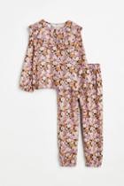 H & M - Patterned 2-piece Set - Red