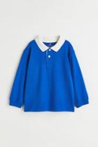 H & M - Cotton Rugby Shirt - Blue
