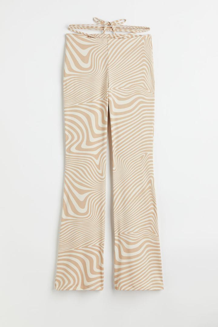 H & M - Tie-detail Leggings - Beige