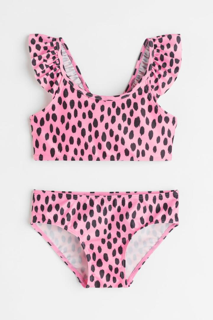 H & M - Ruffle-trimmed Bikini - Pink