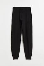 H & M - Fine-knit Cashmere Joggers - Black