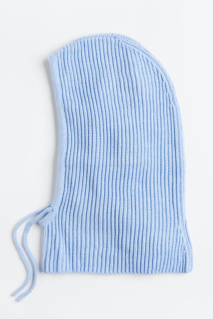 H & M - Rib-knit Balaclava - Blue