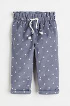 H & M - Lined Cotton Joggers - Blue