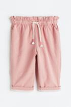H & M - Lined Cotton Pants - Pink
