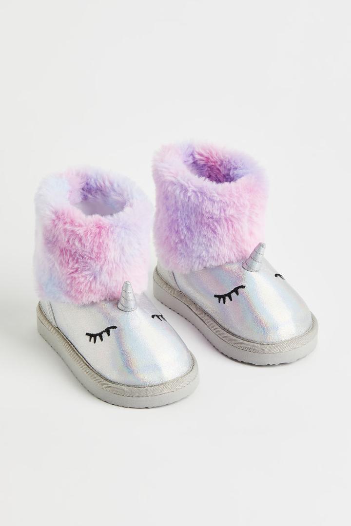 H & M - Warm-lined Boots - Silver