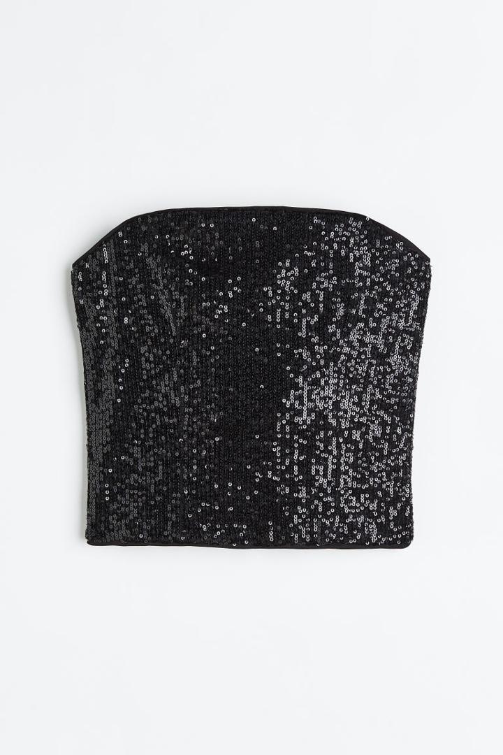 H & M - Bandeau Top - Black