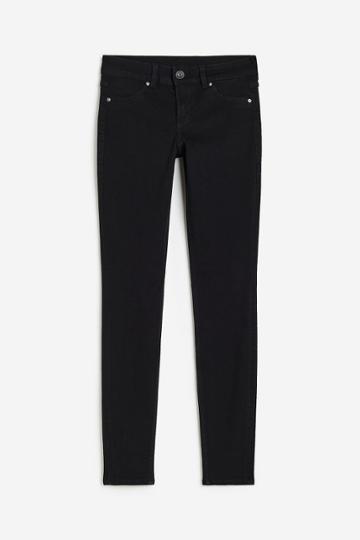 H & M - Skinny Low Jeans - Black