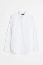 H & M - Regular Fit Cotton Shirt - White