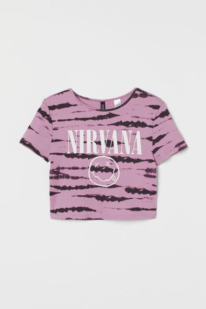 H & M - Crop Top - Purple