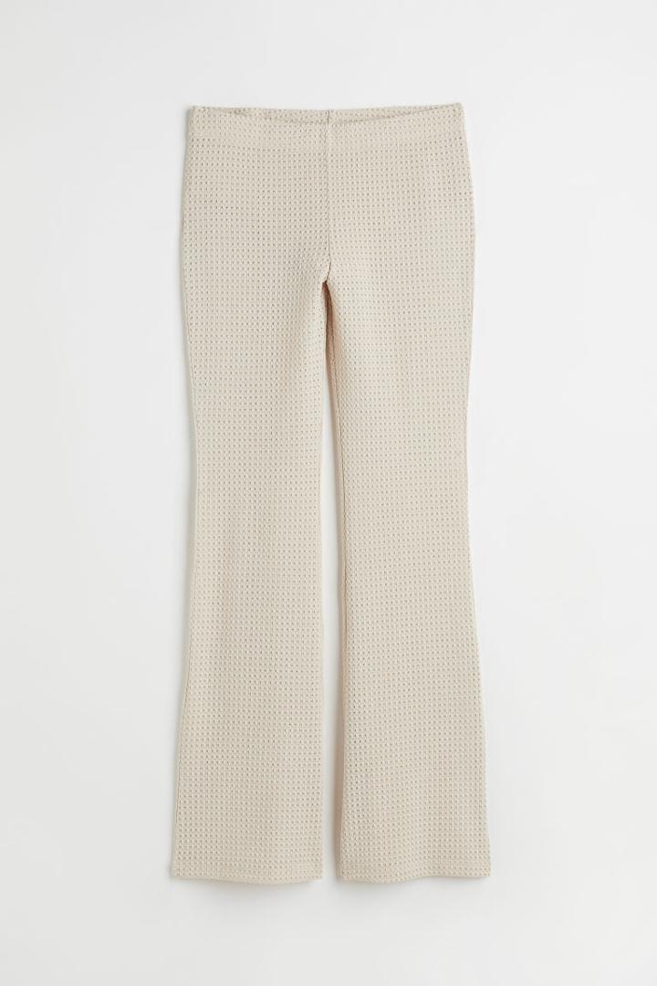 H & M - Crochet-look Pants - Beige