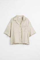H & M - Oversized Resort Shirt - Green