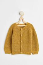 H & M - Knit Cotton Cardigan - Yellow