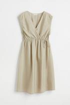 H & M - Mama V-neck Wrap Dress - Green