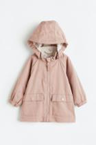 H & M - Hooded Cotton Parka - Pink