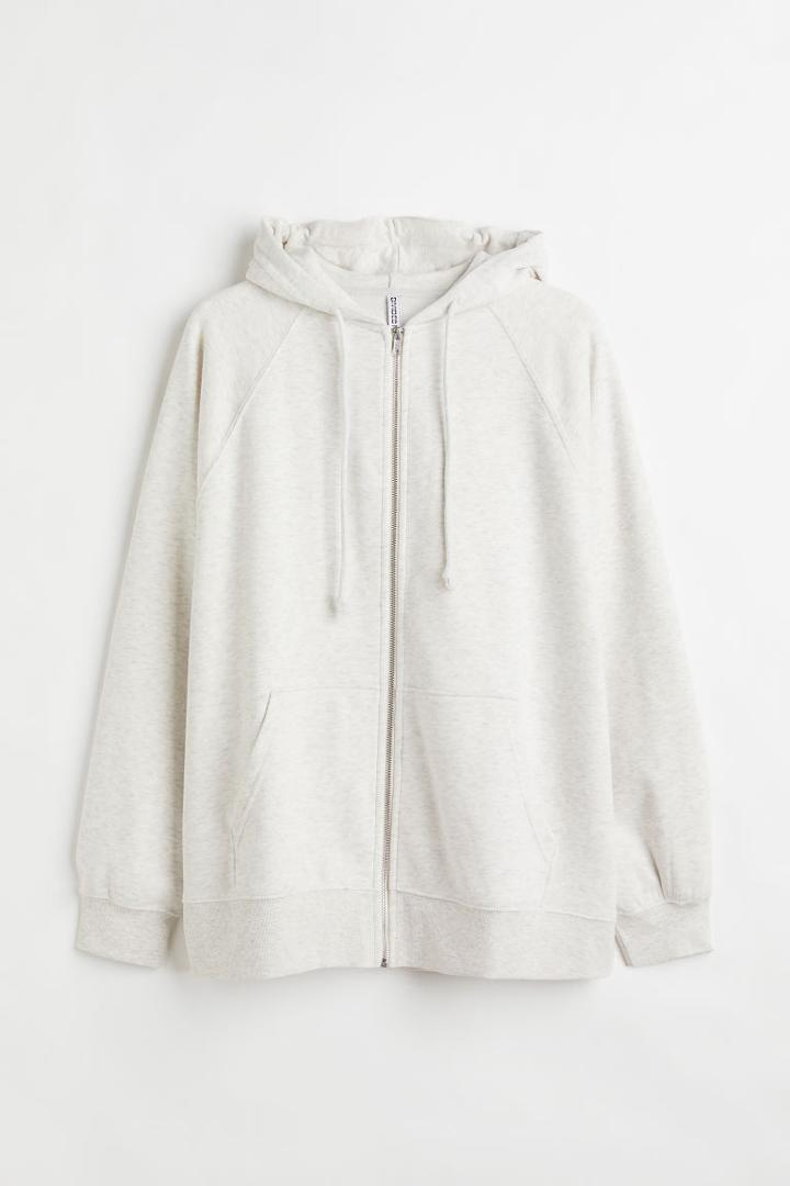 H & M - H & M+ Oversized Hooded Jacket - Gray