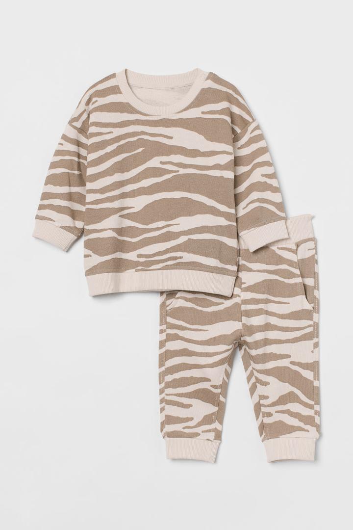 H & M - 2-piece Cotton Set - Beige