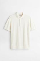 H & M - Pima Cotton Polo Shirt - White