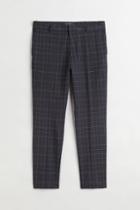 H & M - Slim Fit Crop Slacks - Gray