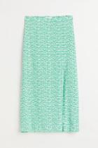 H & M - Viscose Skirt - Green