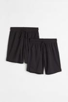 H & M - 2-pack Sports Shorts - Black
