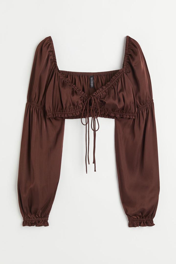 H & M - Crop Top - Brown