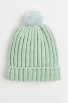 H & M - Knit Chenille Hat - Green
