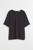 H & M - Glittery Top - Black