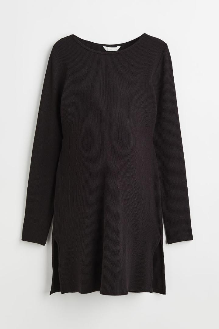 H & M - Mama Ribbed Top - Black