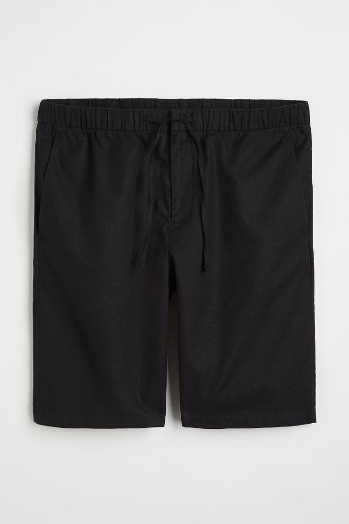 H & M - Relaxed Fit Shorts - Black